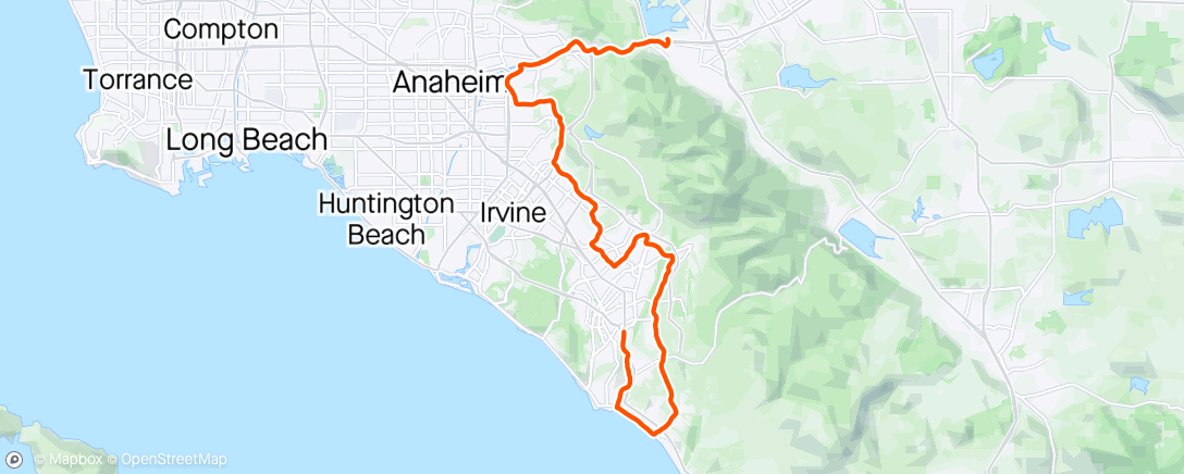 Map of the activity, Corona west - San Clemente - Laguna Niguel