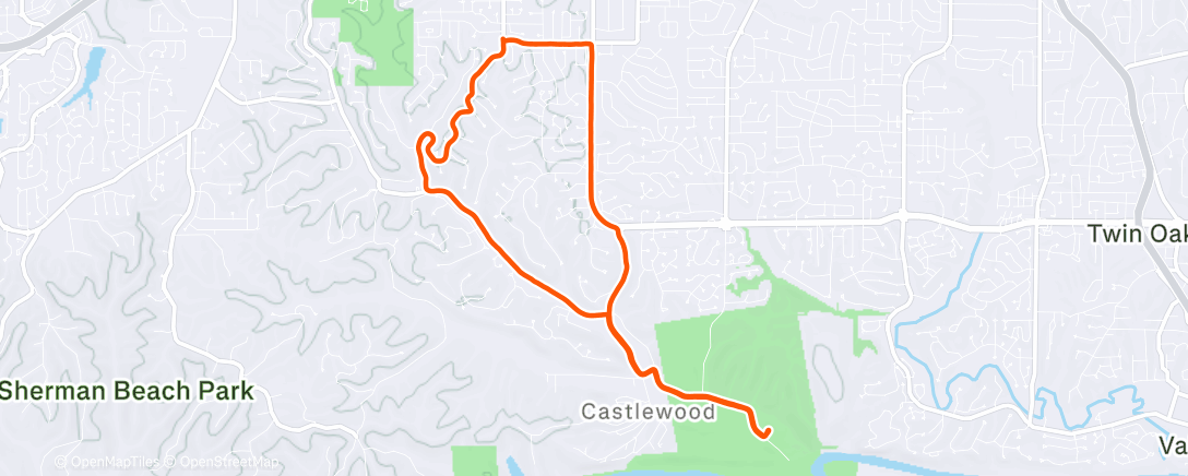 Map of the activity, West county ramble.
