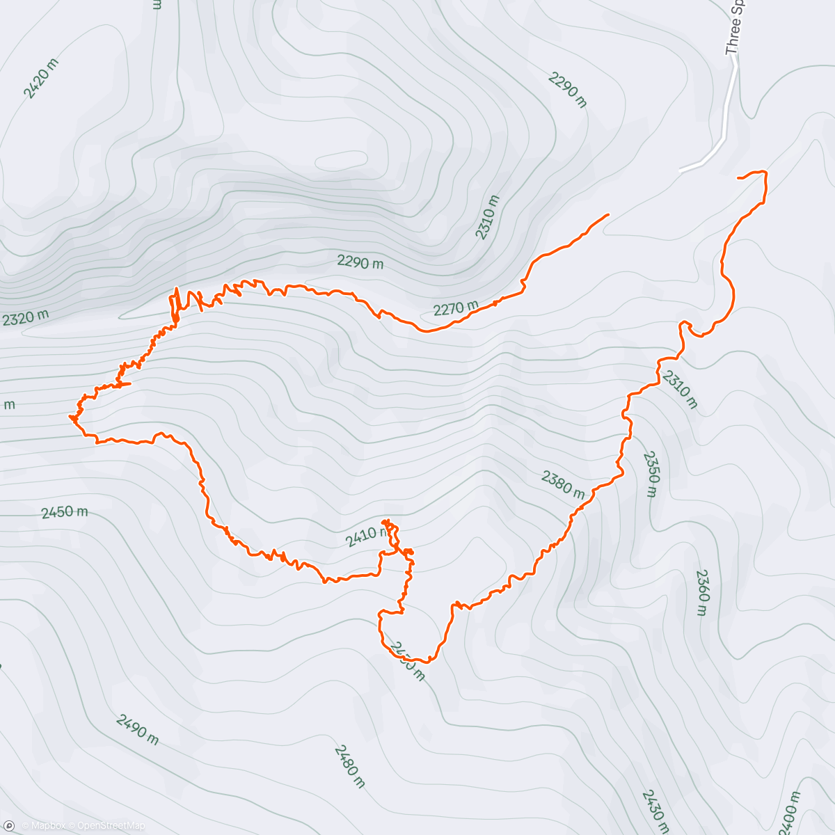 Map of the activity, 3 spear canyon