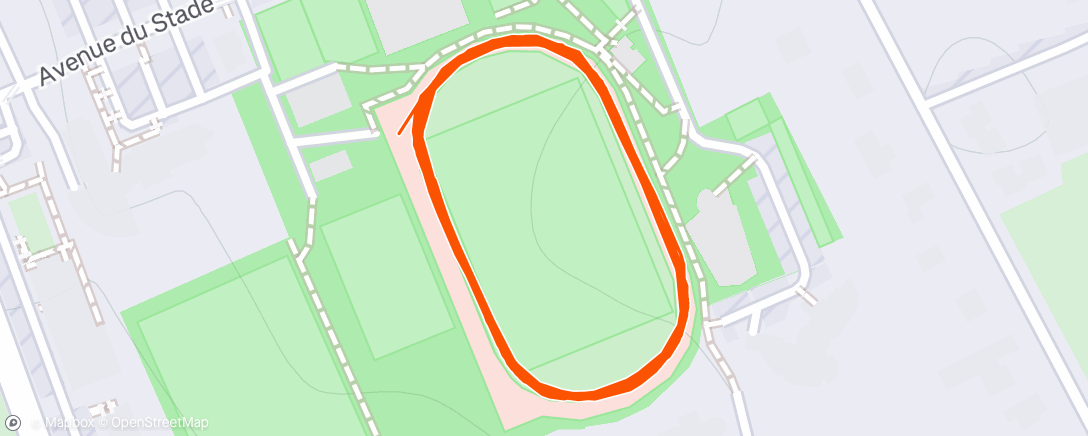 Map of the activity, Course à pied dans l'après-midi