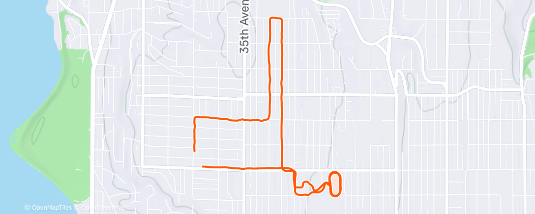 Map of the activity, Evening Run