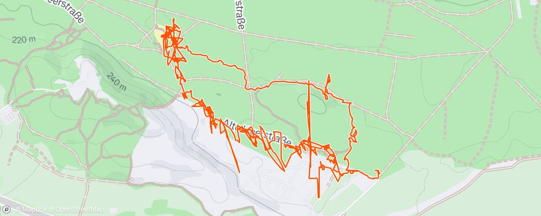 Map of the activity, Afternoon Hike