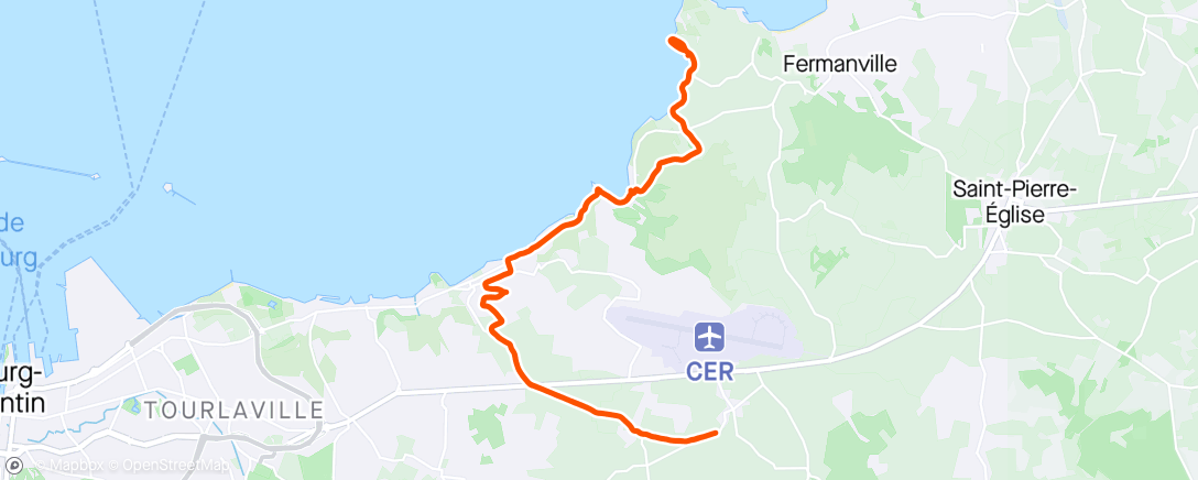 Map of the activity, Gonneville - Bretteville - L’Anse du Brick - Fort du Cap Lévi AR