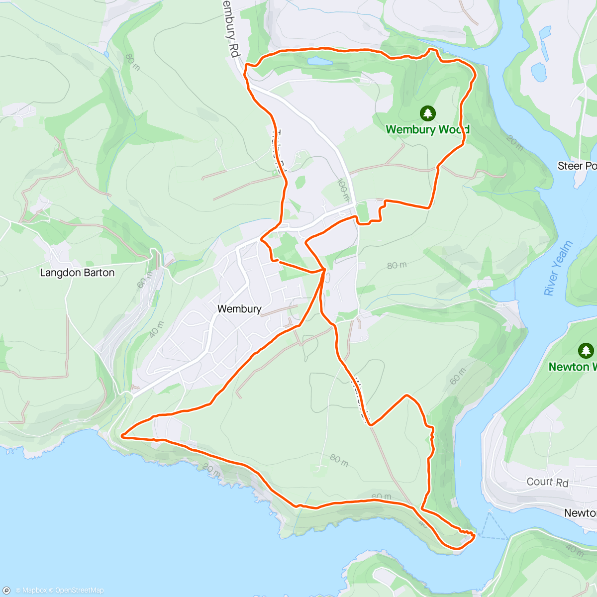 Map of the activity, The Wembury waddle REVAMPED