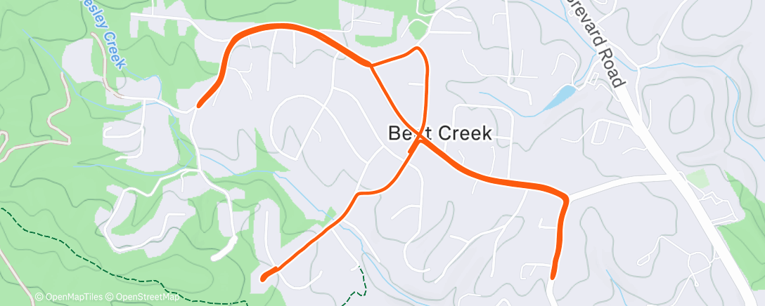 Карта физической активности (Afternoon Run)