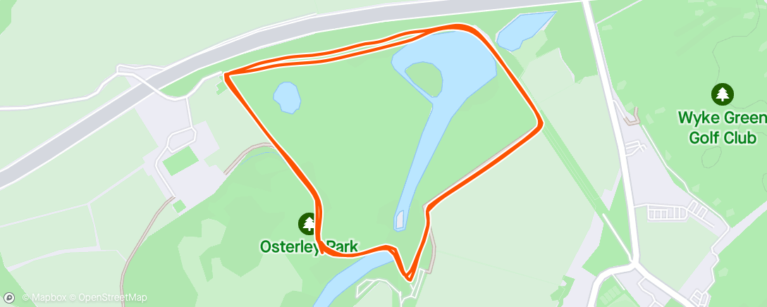 Map of the activity, Osterley parkrun