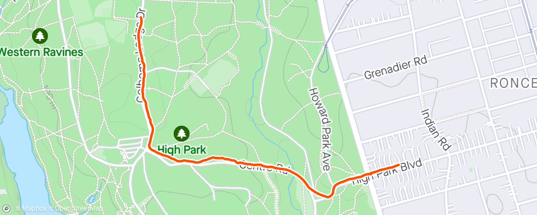 Map of the activity, High Park