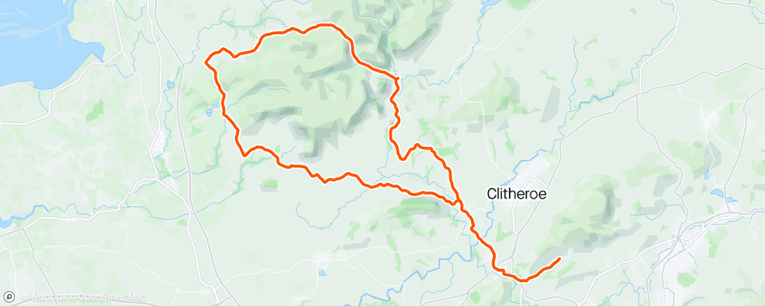 Map of the activity, Trough of Bowland circuit