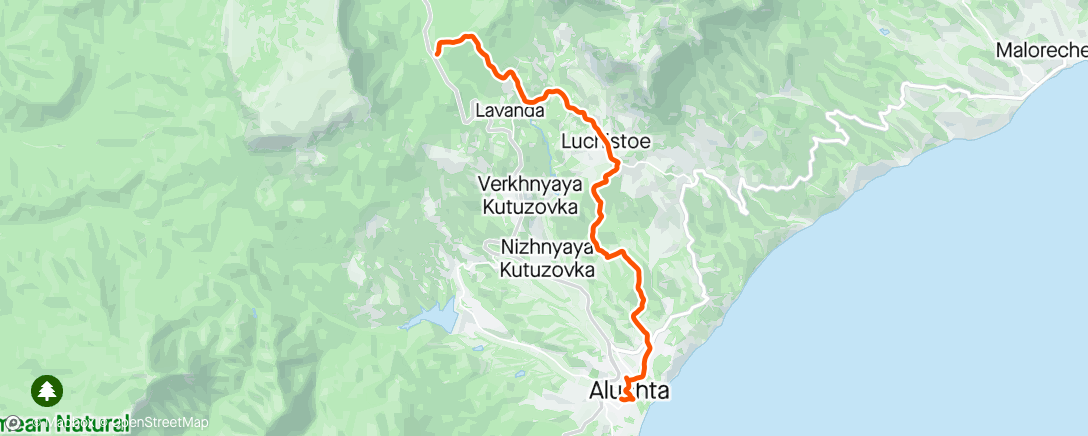 Map of the activity, Алуштинские трейлы. День 1-й
