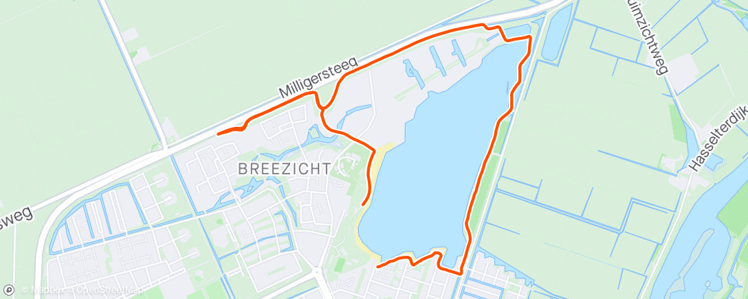 Map of the activity, 1/8 Triathlon Zwolle lopen