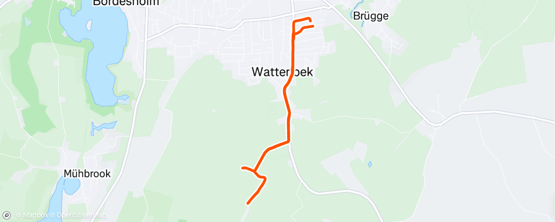 Map of the activity, Afternoon Run