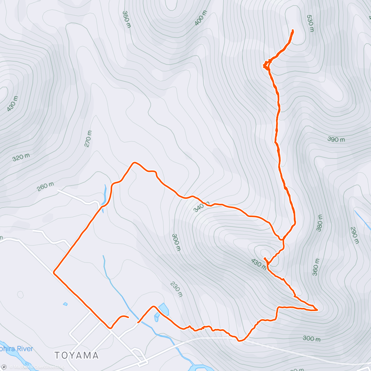 Map of the activity, Mt.Hakken-zan 八剣山・外山☀️+13℃