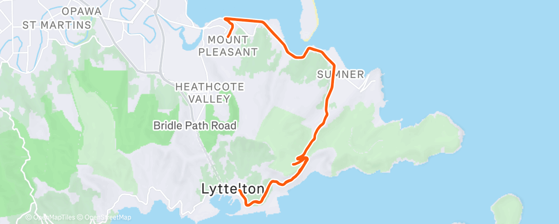 Map of the activity, Afternoon Ride