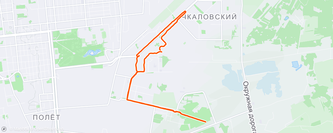 Map of the activity, Ночной забег