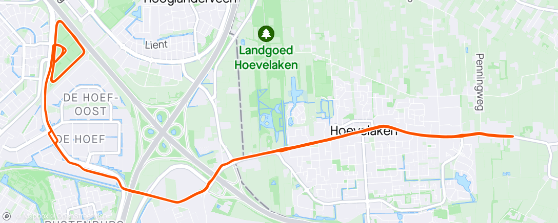 Map of the activity, Uurtje tempo