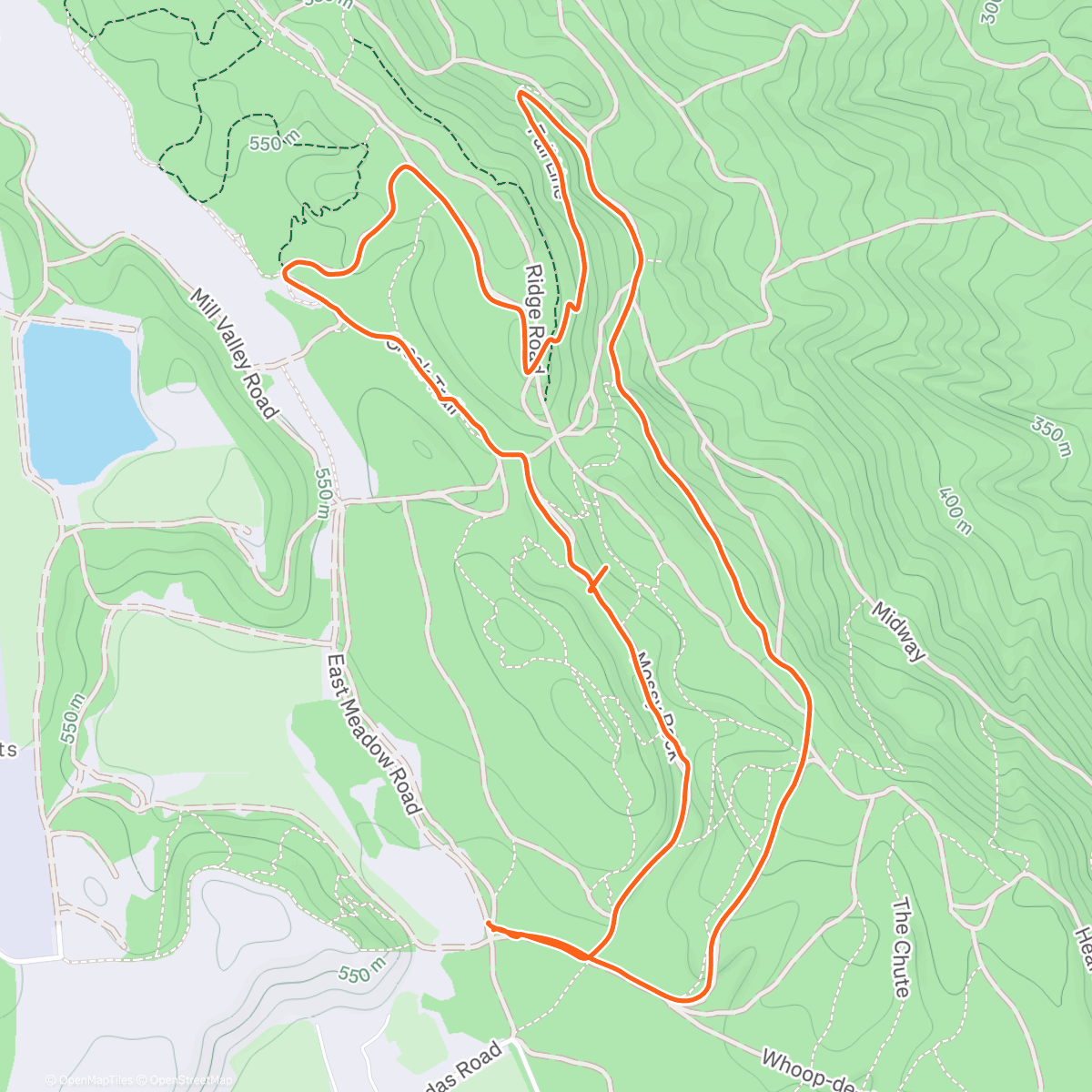 Map of the activity, Morning Mountain Bike Ride