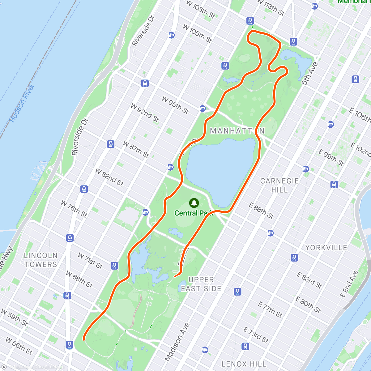 Map of the activity, Zwift - Park Perimeter Loop in New York