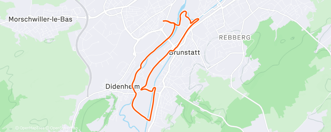 Map of the activity, Morning Run