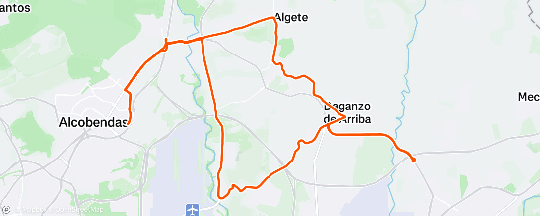 Map of the activity, Afternoon Ride