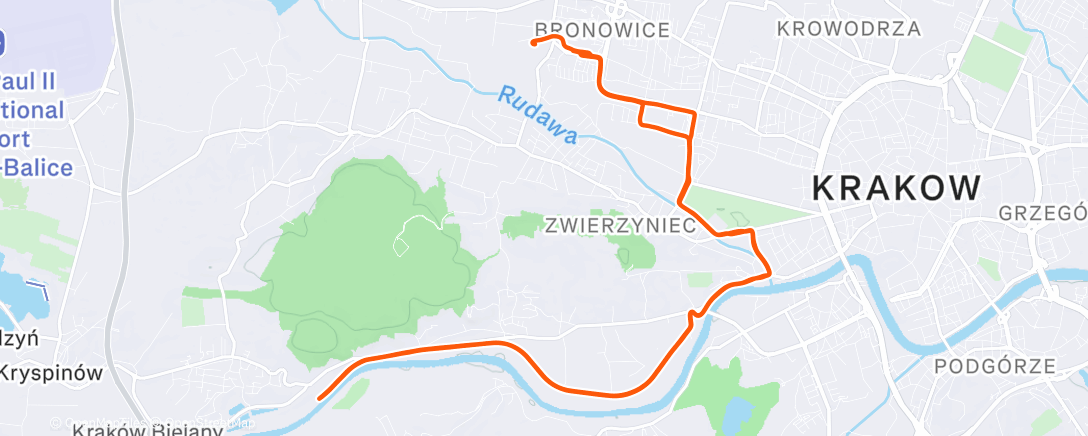 Map of the activity, Morning Run