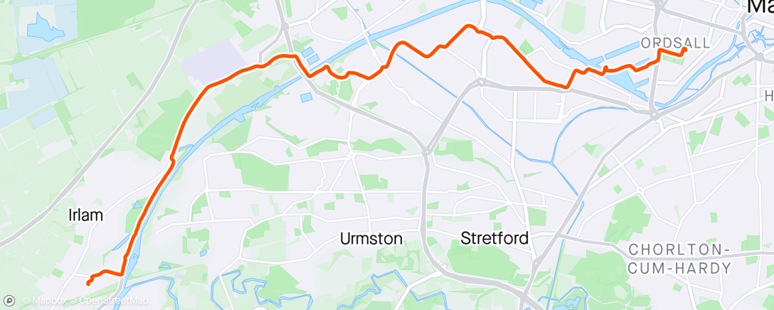 Map of the activity, Early Morning Ride