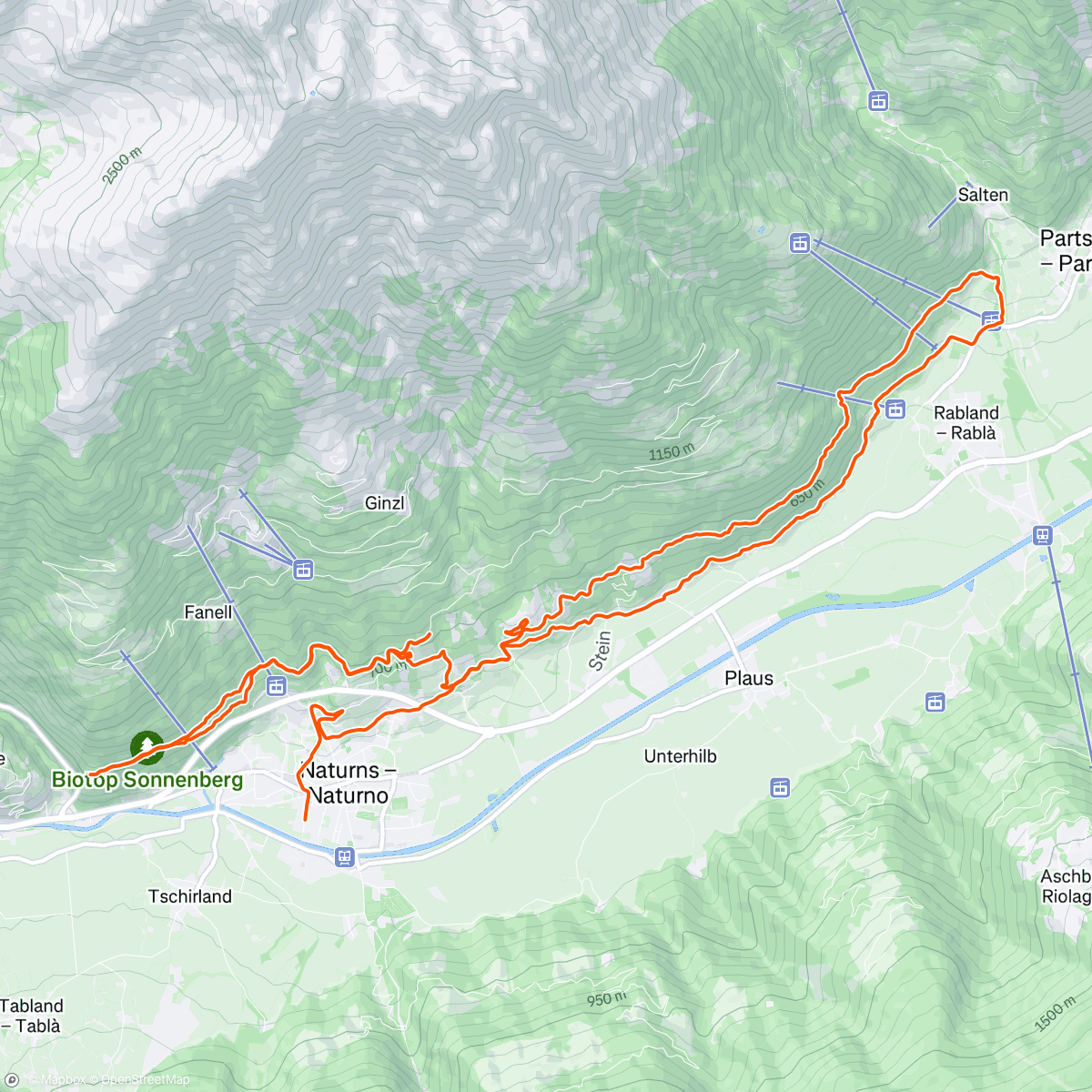 Map of the activity, Sunny Mountain 🤗