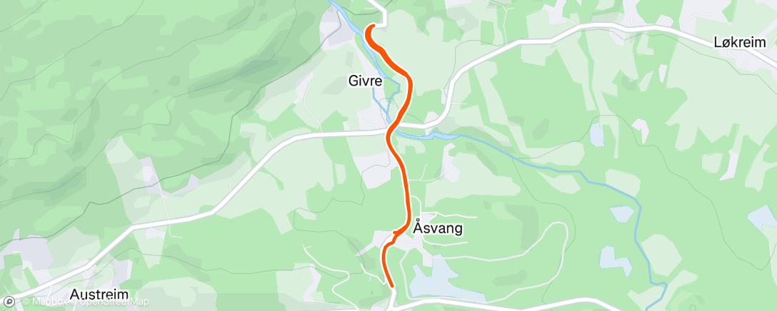 Map of the activity, Fellestrening, 15x1min bakke