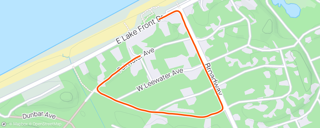 Map of the activity, Mile with Elizabeth
