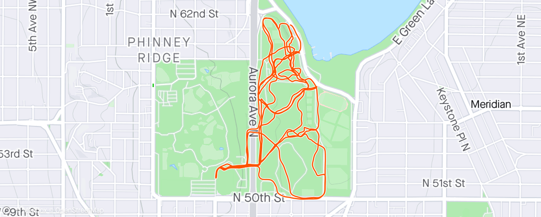 Map of the activity, Recovery Runs Hit Different;
Woodland Park Random Trails