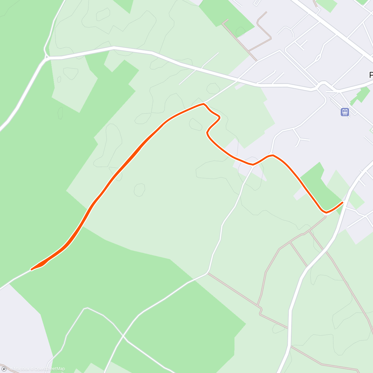 Map of the activity, Fractionné 6x1km, allure sub 3'50