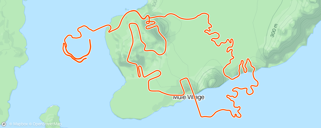 Map of the activity, Zwift - Three Little Sisters in Watopia