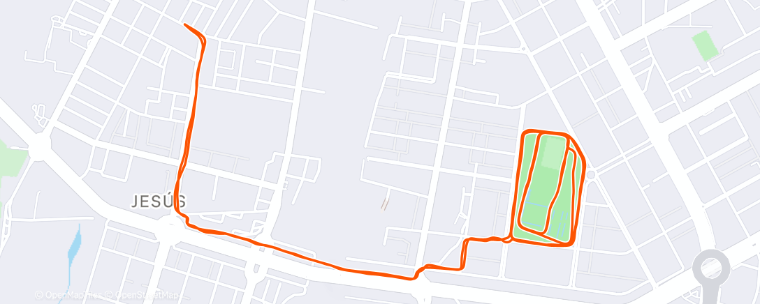Map of the activity, Carrera de mañana