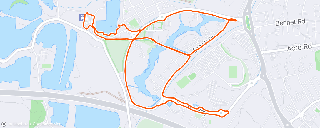 Map of the activity, Morning run around green Park