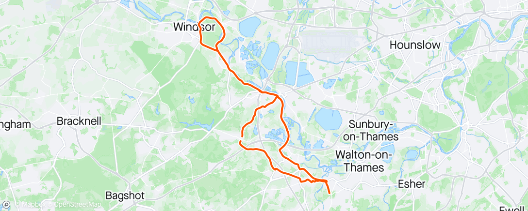 アクティビティ「SCC train to Windsor」の地図