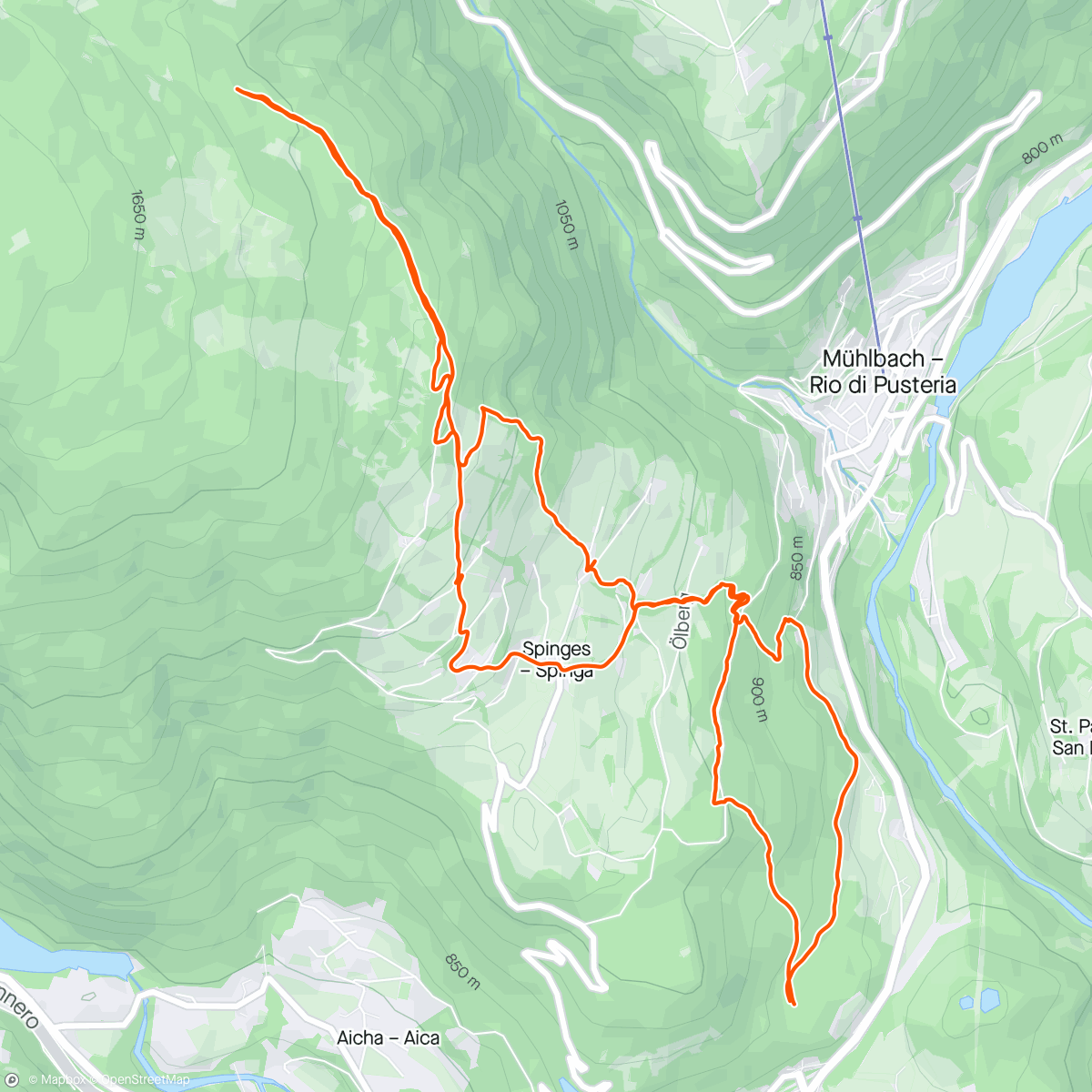 Map of the activity, Easyrun