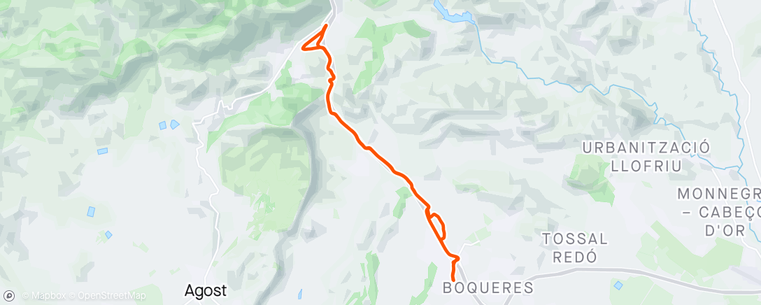 Карта физической активности (Bicicleta de montaña vespertina)