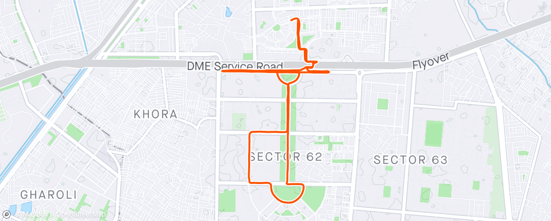 Map of the activity, Morning Run