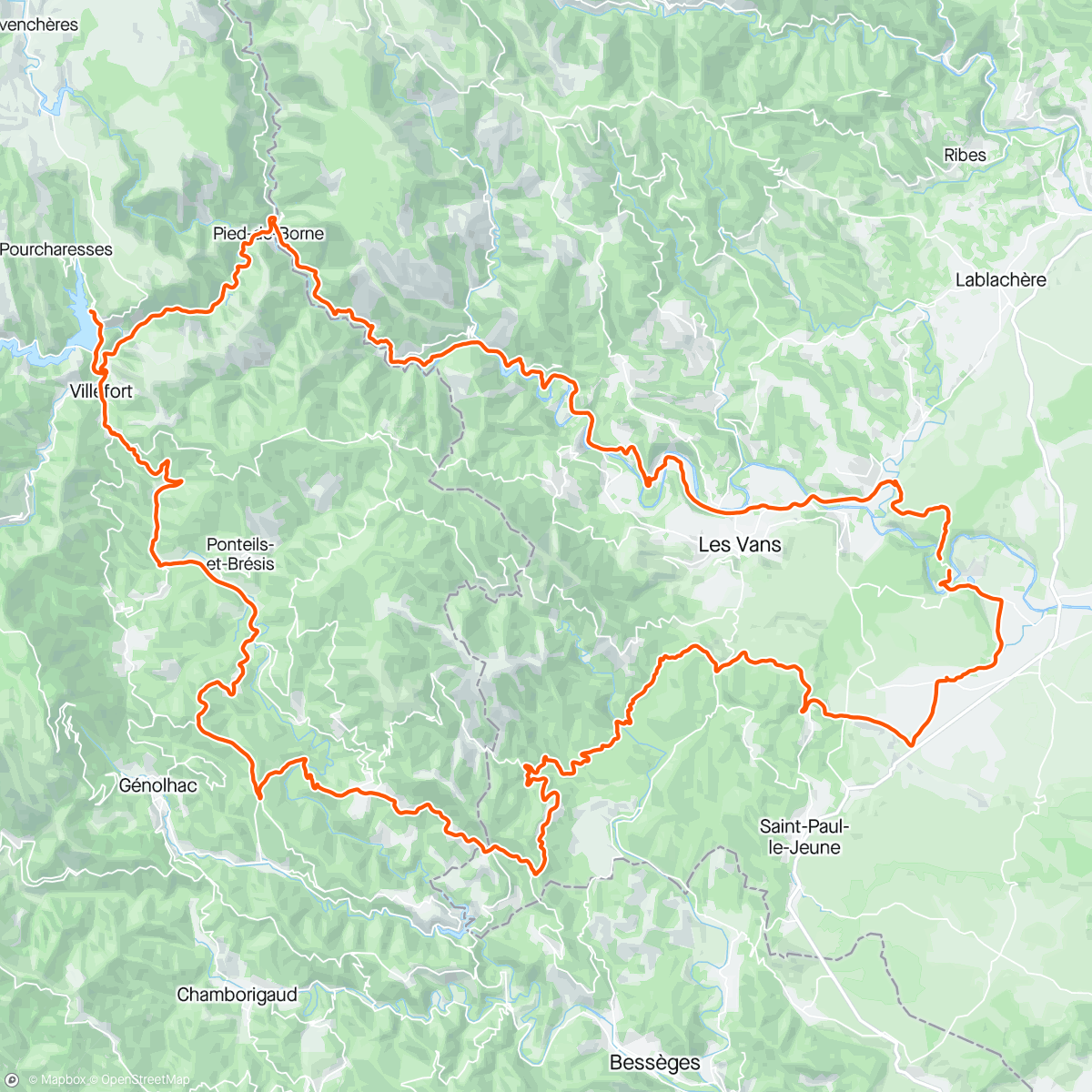Map of the activity, SDS Ardèche J3 petite averse pour terminer