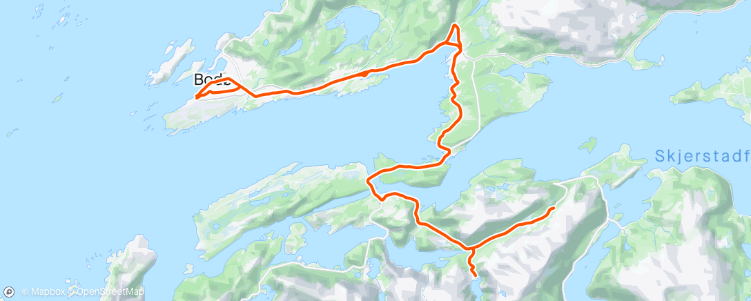 Carte de l'activité Kvikstadheia og Børvatnet med Terje