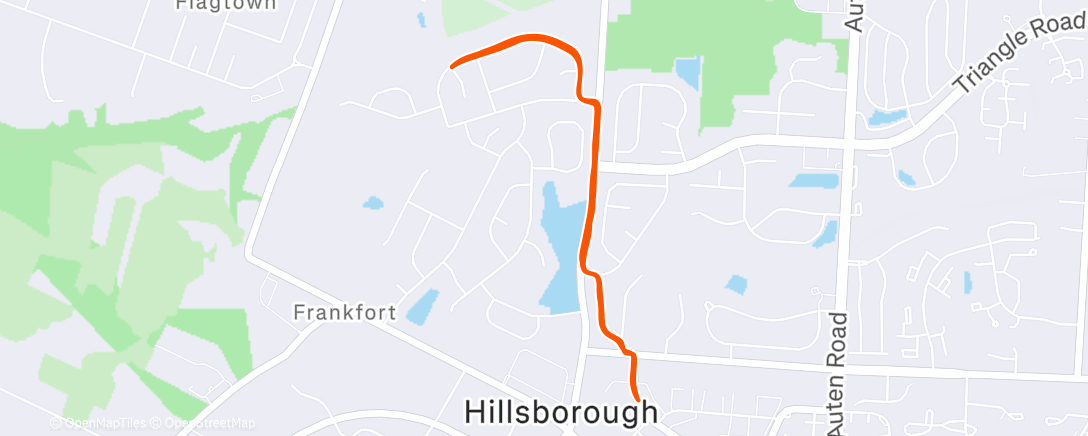 Carte de l'activité Evening Run