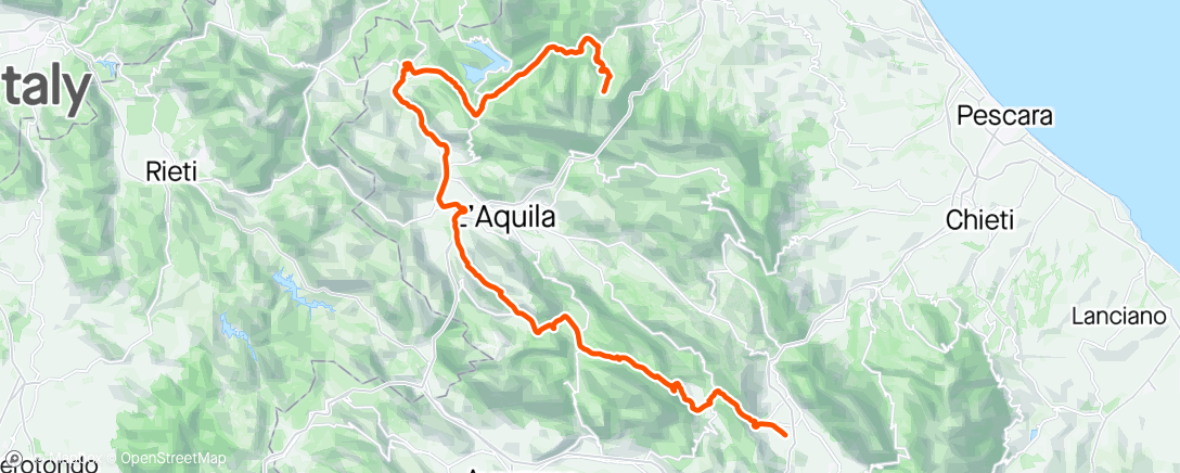 Map of the activity, Giro d’Abruzzo 3 day