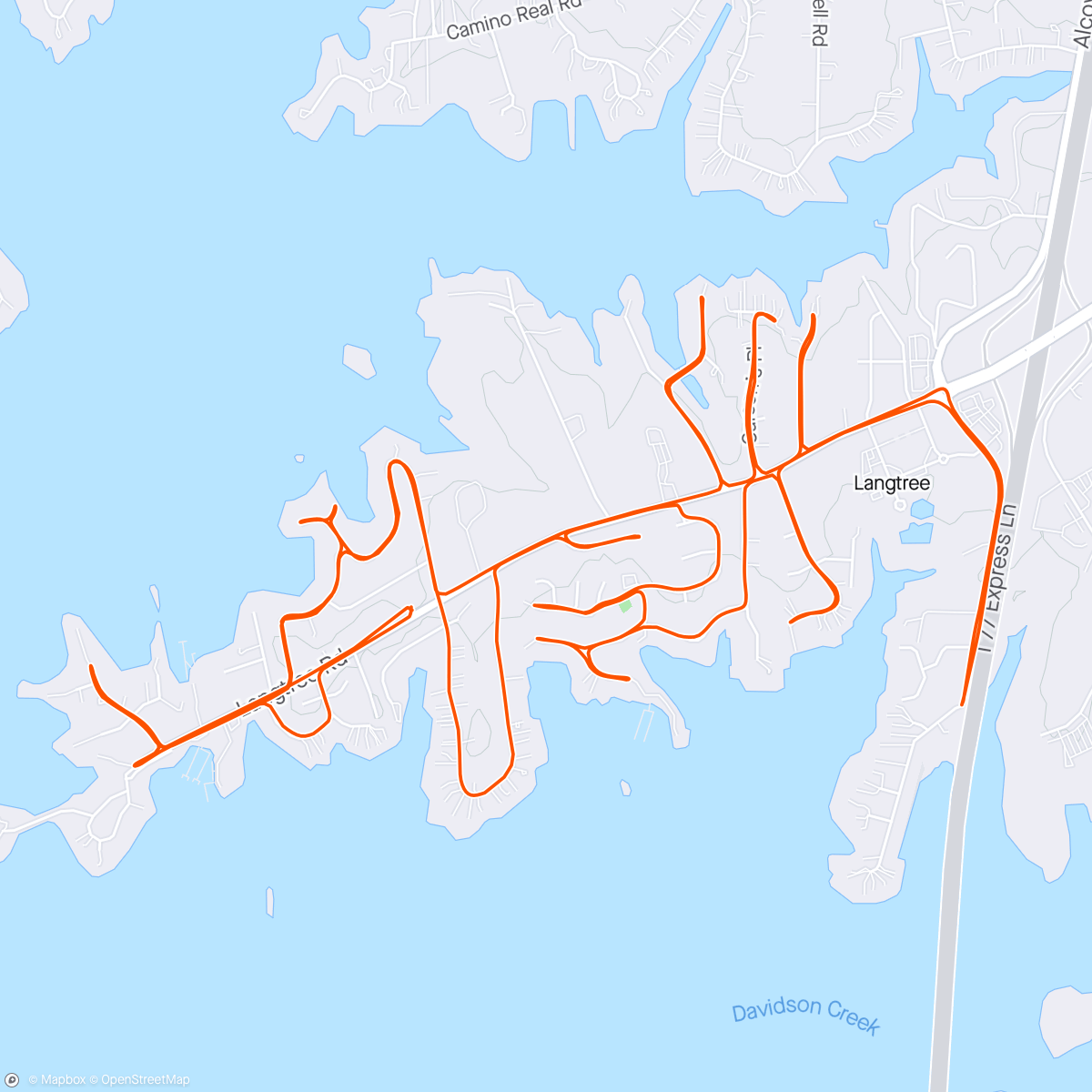 Map of the activity, Around the Hood Ride