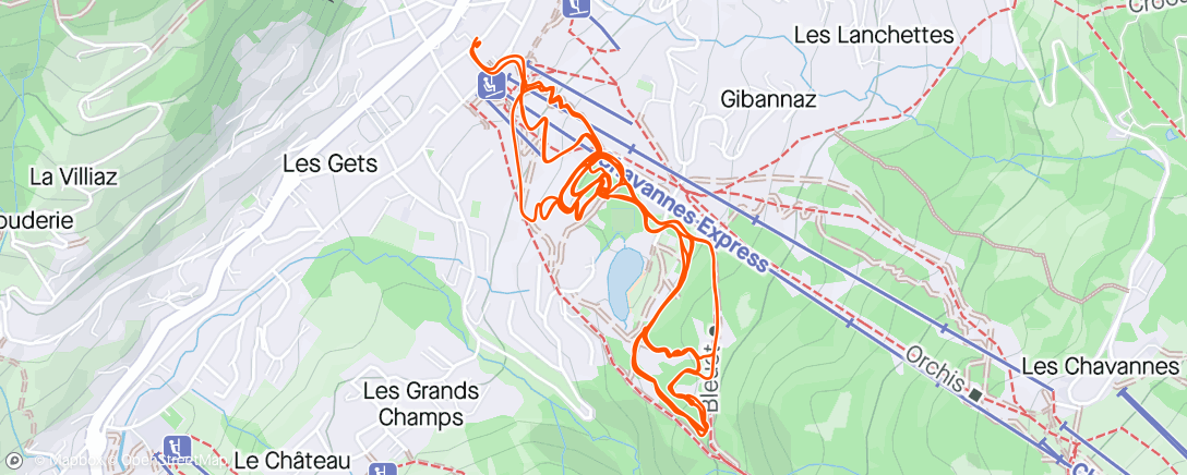 Map of the activity, Sortie en VTT électrique le matin