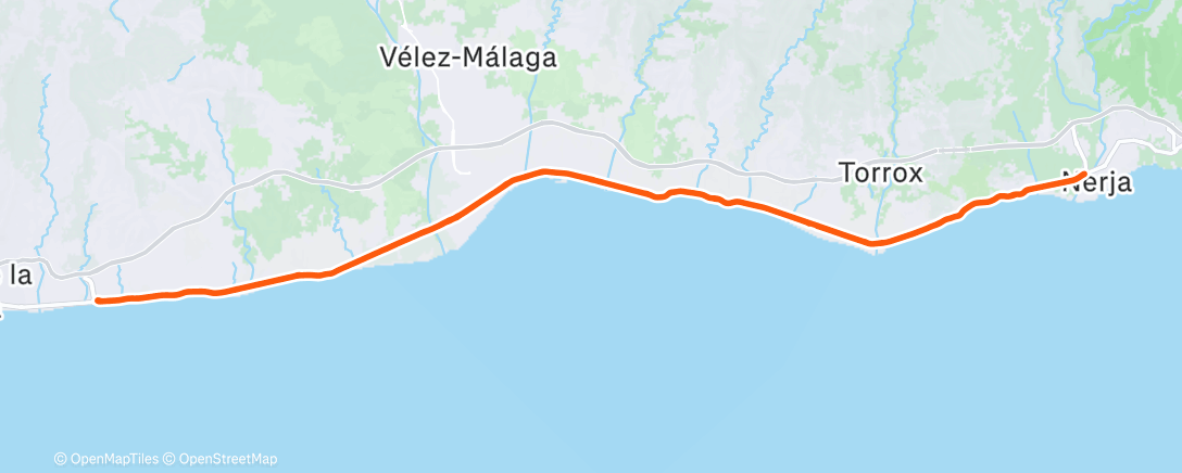 Map of the activity, 🇪🇸 Nerja - Benajarafe