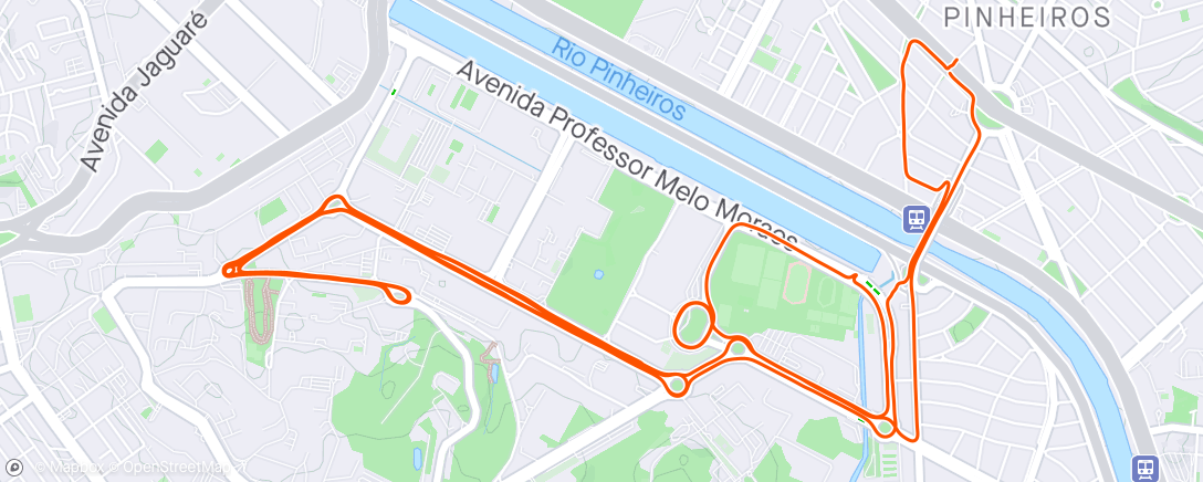 Map of the activity, 10’ intervals