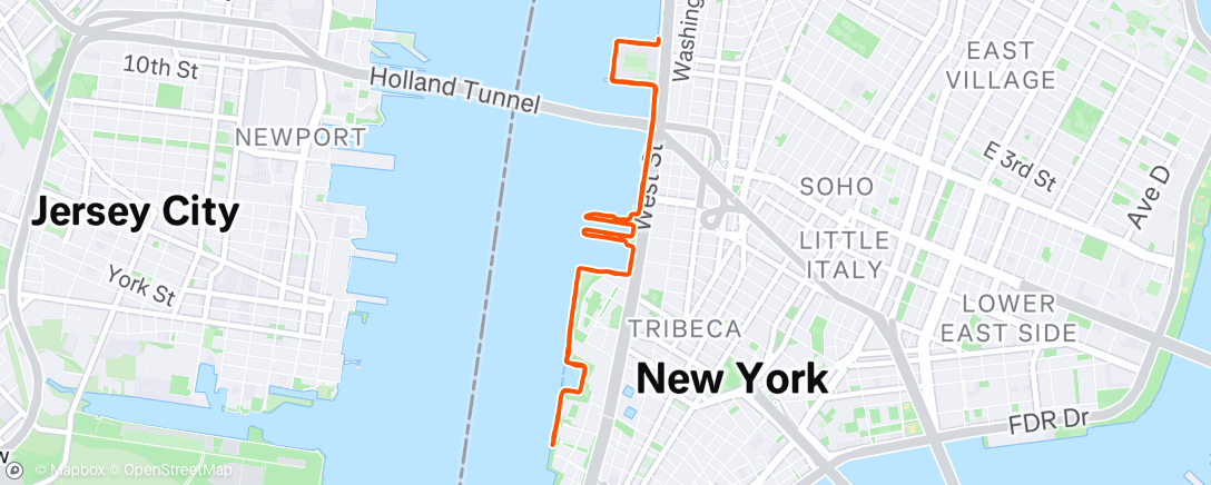 Map of the activity, Lunch Run