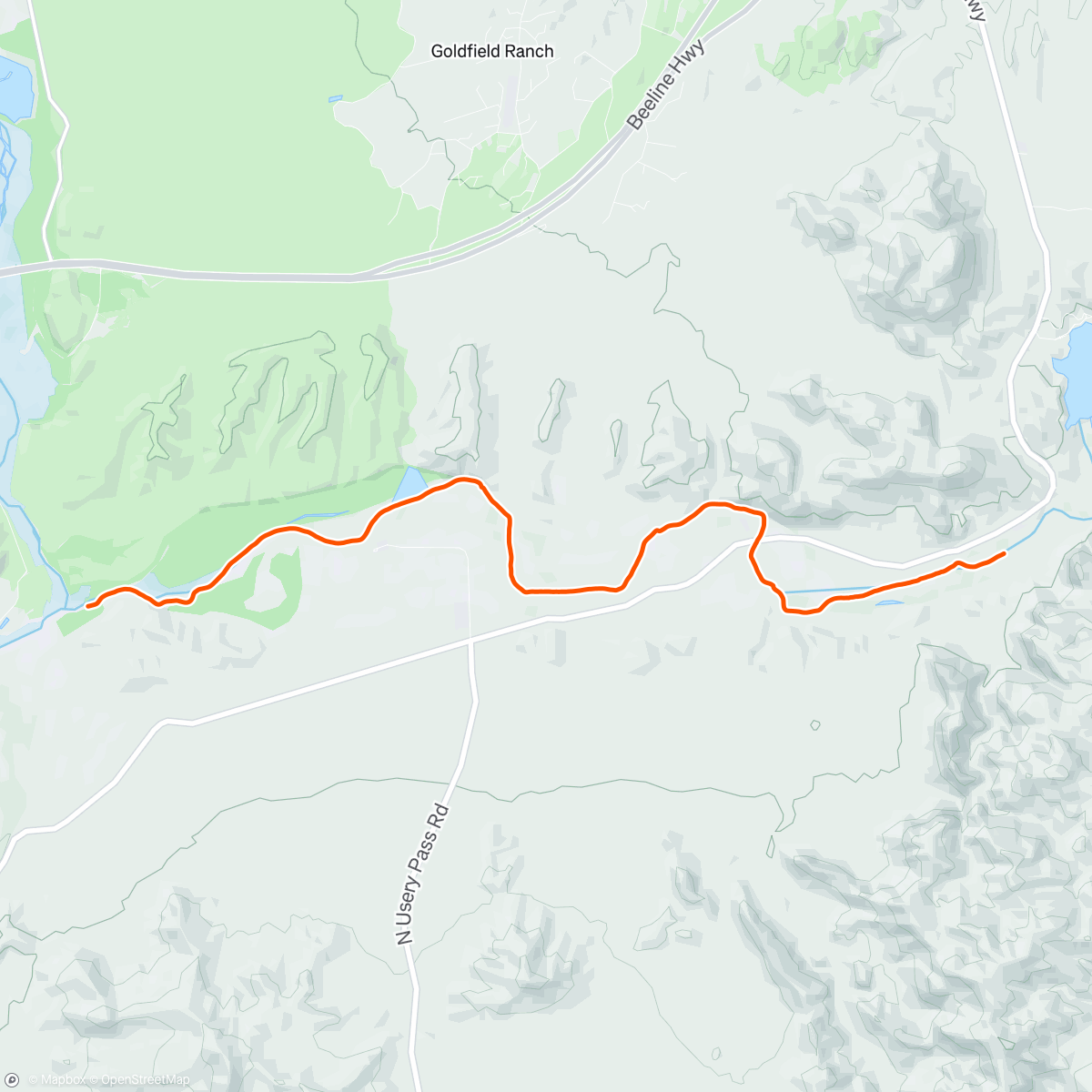 Map of the activity, Salt river run