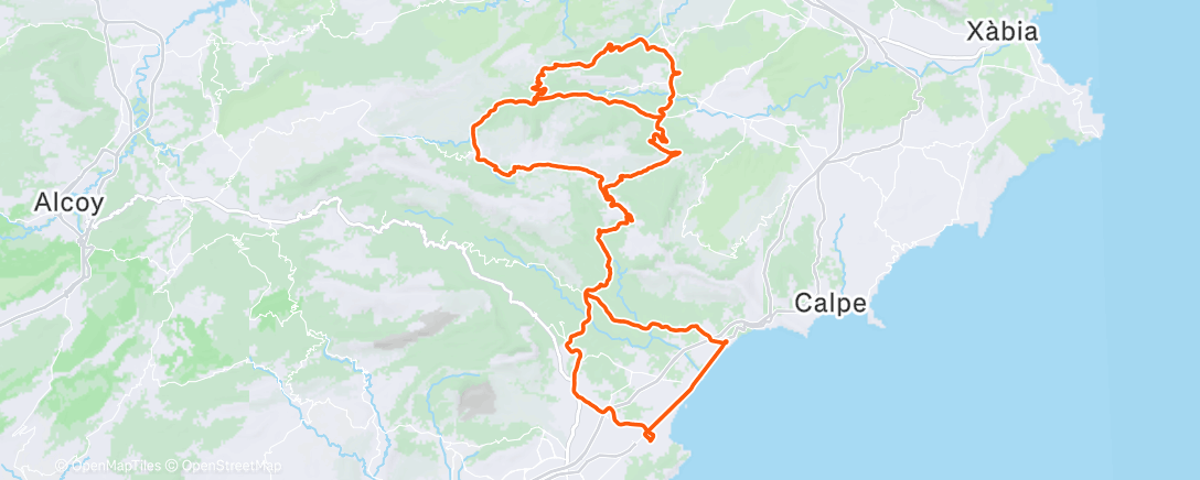 Map of the activity, Sortie vélo le matin