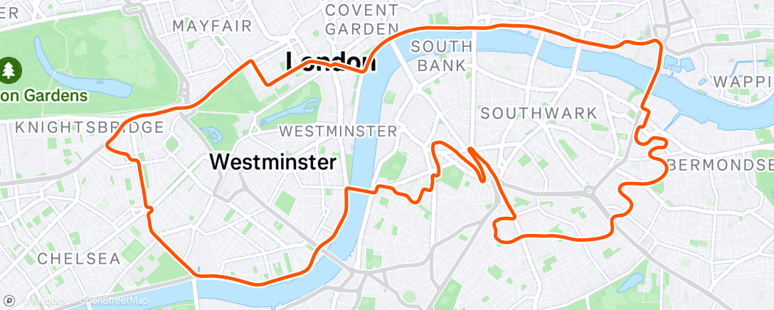 Map of the activity, Zwift - Aeroob kort 70' - spin ups in London