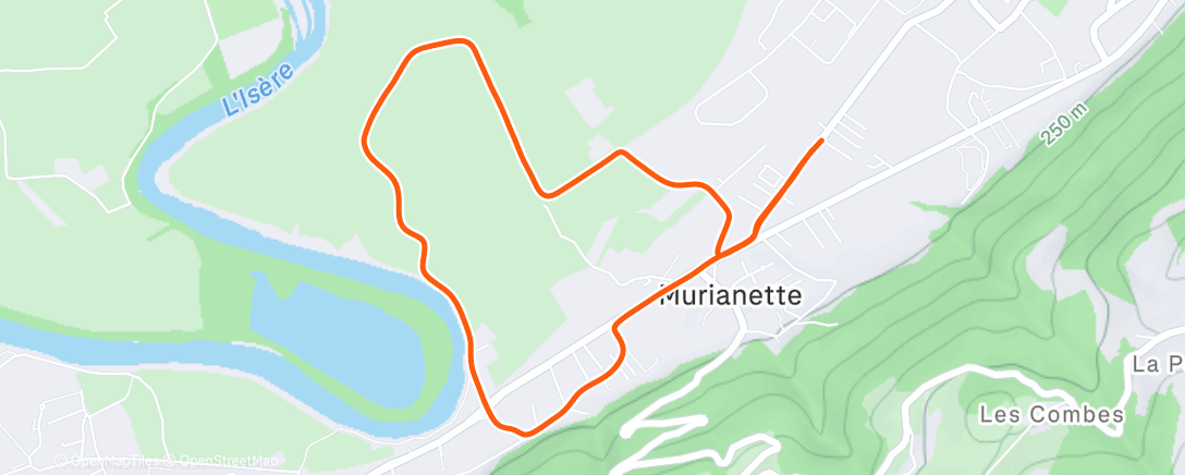 Карта физической активности (Course à pied le matin)